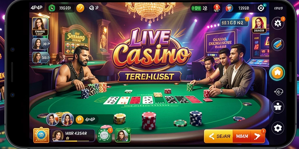 Tampilan gameplay Live Casino 4P4P yang mendebarkan dan interaktif.