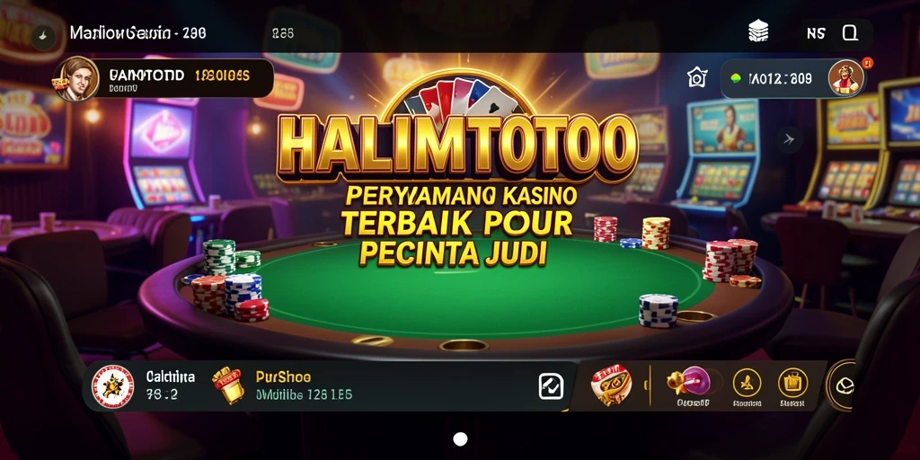 Tampilan gameplay seru dari HALIMTOTO dengan berbagai pilihan permainan kasino.