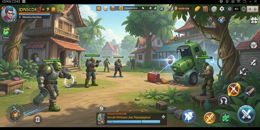 Screenshot utama IDNSCORE yang menunjukkan gameplay interaktif dan menarik.