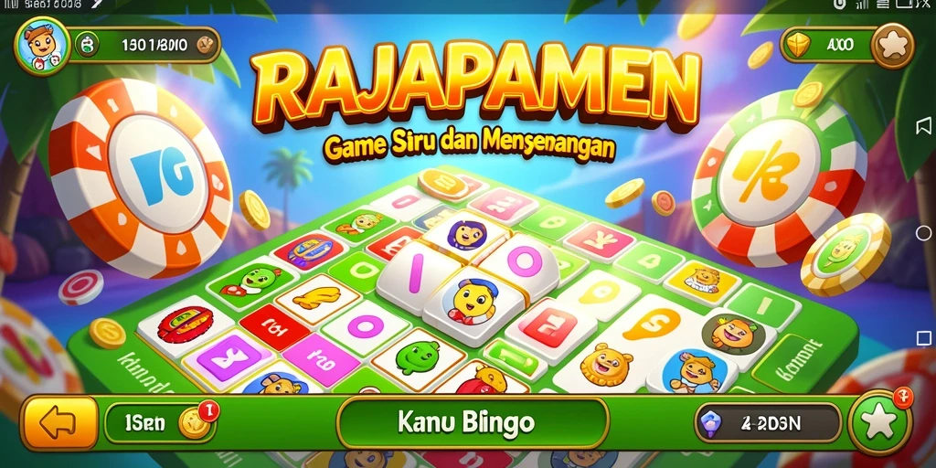 Tampilan gameplay bingo RAJAPAMEN yang menarik dan interaktif.