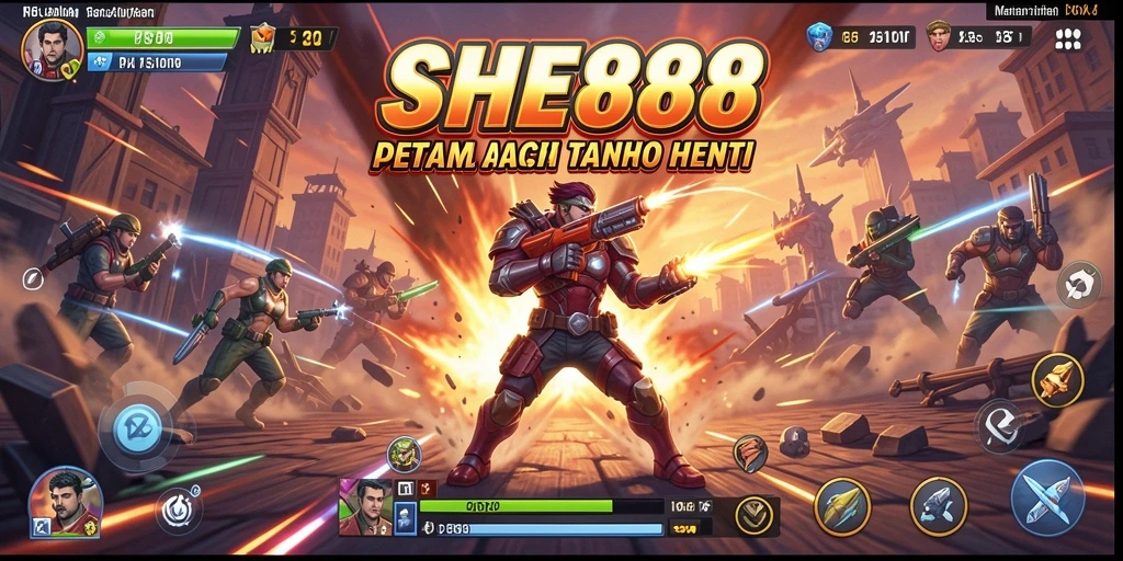 Tampilan aksi intens dalam gameplay SHE888 yang mendebarkan.