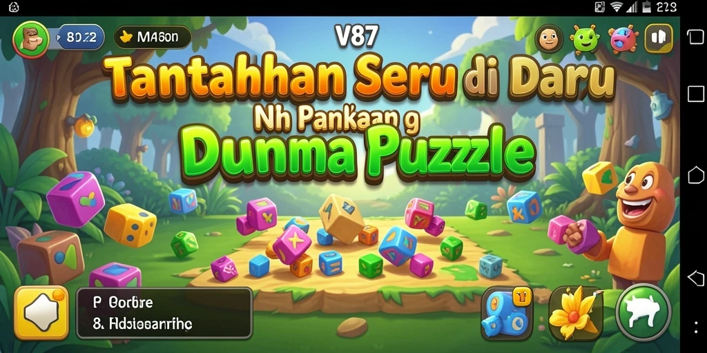 Screenshot V87 menampilkan gameplay Puzzle yang mengasyikkan.