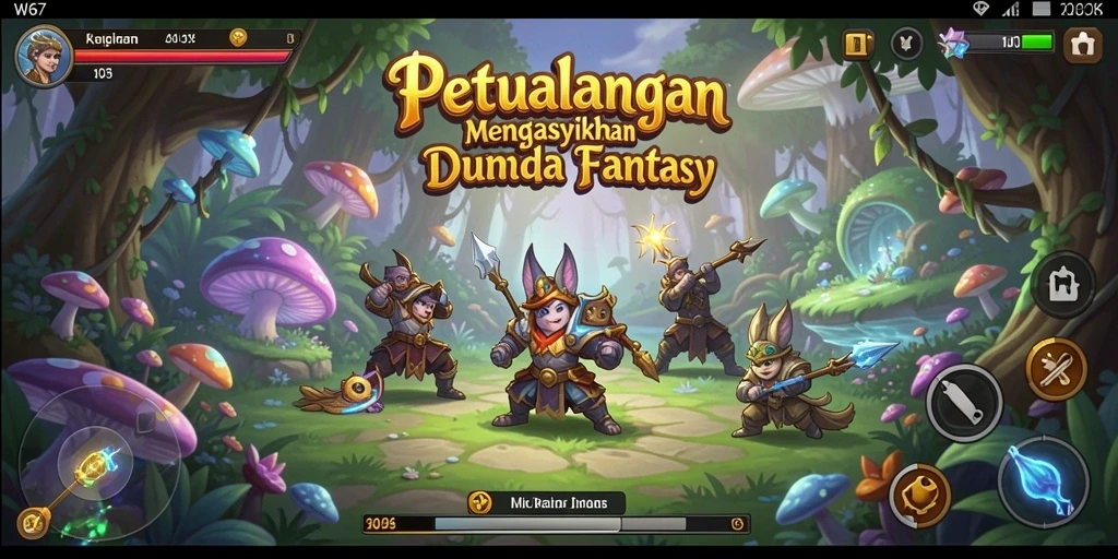 Gameplay W67 menampilkan petualangan seru dalam dunia fantasi.